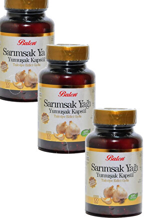 3 Adet Sarımsak Yağı Yumuşak Kapsül 450 Mg 100 Kapsül.