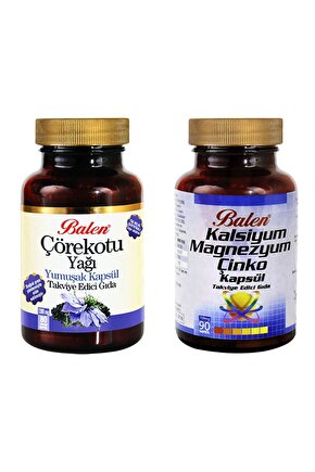 1 Adet Çörekotu Yağı,1 Adet Kalsiyum Magnezyum Çinko