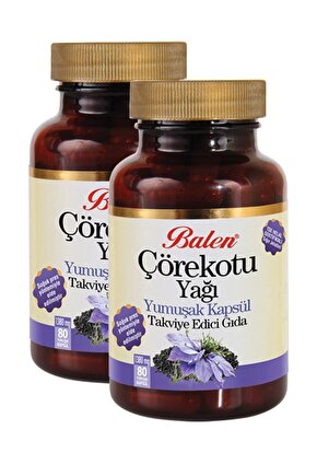 Çörekotu Yağı Yumuşak Kapsül 80 Softjel X 2 Adet Çörek Otu Yağı Kapsülü
