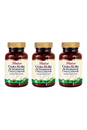 Gotu Kola-at Kestanesi-üzüm Çekirdeği 60 Kapsül 3 Adet