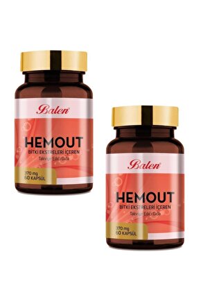 Hemout Bitki Ekstreleri Içeren Kapsül 370mg*60 2 Adet
