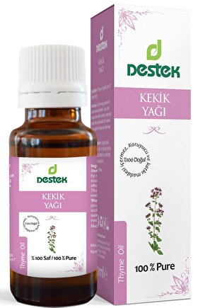 Bitkisel Uçucu Kekik Yağı 20ml (%100 Saf Ve Organik-soğuk Sıkım-distile-carvacrol Içerir)