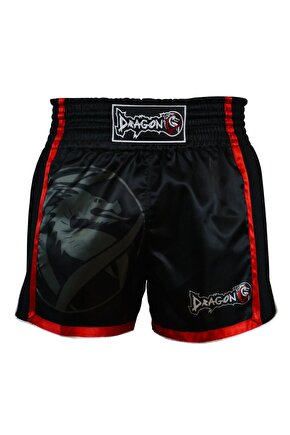 MT3092 Muay Thai Kick Boks Şortu Dijital Baskılı Siyah Şort