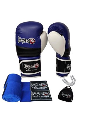 Dragon Attack 6 Boks Eldiveni Kick Boks Muay Thai Boks Eldiveni Bandaj Ve Dişlik 3lü Set