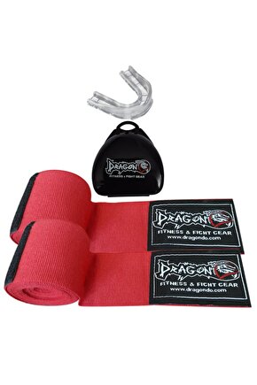 Boks Bandajı Elastik Bandaj (çift) Ve Dişlik 2li Set