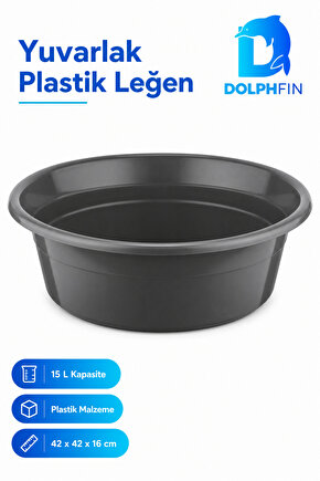 Yuvarlak Plastik Leğen 15 L Moblen Badya Ev ve Banyo Temizliği