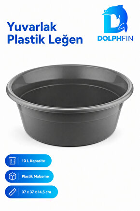Yuvarlak Plastik Leğen 10 L Moblen Badya Ev ve Banyo Temizliği