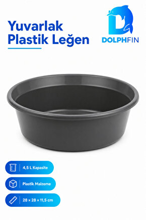 Yuvarlak Plastik Leğen 4,5 L Moblen Badya Ev ve Banyo Temizliği