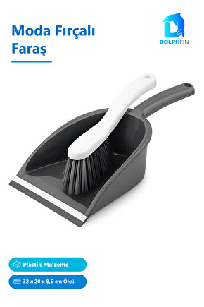 Moda Fırçalı Faraş Çok Renkli Plastik 32 x 20 x 8,5 cm