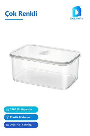 Mikro Saklama Kabı 3500 ml Çok Renkli Plastik