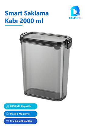2000 ml Plastik Saklama Kabı - Çok Renkli