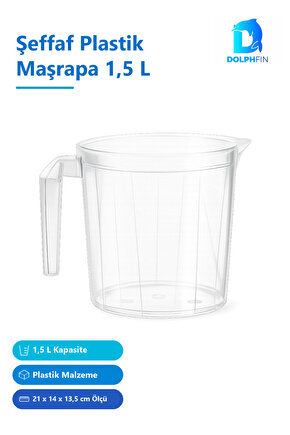 Şeffaf Plastik Maşrapa 1,5 L