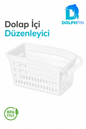 Dolap İçi Düzenleyici Sepet 33x17x15 cm Saplı Çok Amaçlı Mutfak Banyo Organizeri