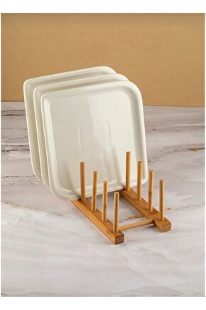 Ahşap Mutfak Organizeri, Ahşap Mutfak Düzenleyici, Ahşap Tabaklık, Ahşap Bardaklık, 28x10