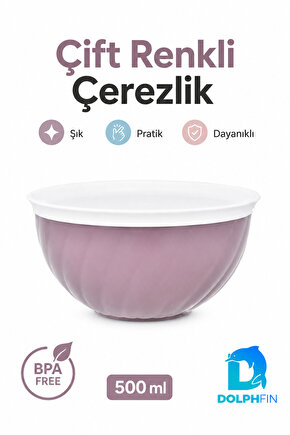 Çift Renkli Çerezlik 500 ml BPA Free Sunum Kasesi