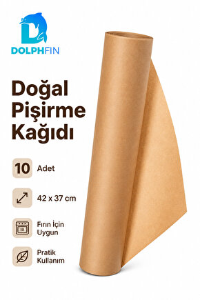 Doğal Pişirme Kağıdı 42 x 37 cm Fırın Tepsisi İçin 10 Adet