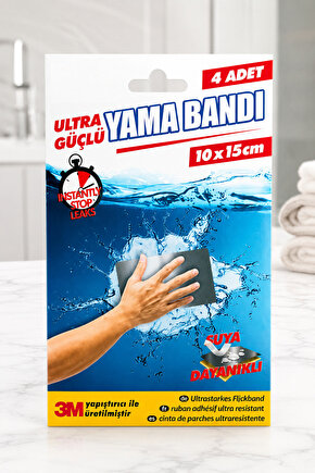 Ultra Güçlü Su Geçirmez Yama Bandı 4 Adet 10x15 cm Sızıntı Tamir Bandı Çatlak Onarım Bandı
