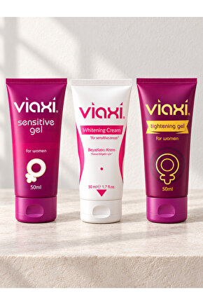 3’lü Özel Bölge Bakım Seti – Sensitive Gel, Tightening Sıkılaştırıcı Jel ve Whitening Renk Açıcı Krem 3 × 50 ml