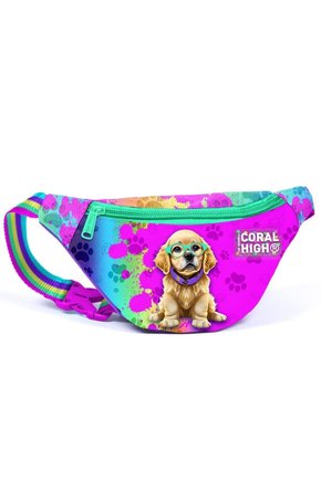 Kids Mor Pembe Köpek Desenli Bel Çantası 11525