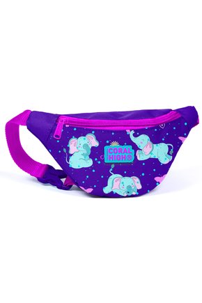 Kids Mor Pembe Fil Desenli Bel Çantası 12622