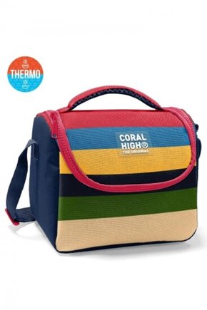Kids Çok Renkli Çizgi Desenli Thermo Beslenme Çantası 37112