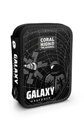 Siyah Galaxy Desenli Çift Katlı Kalem Çanta 11148