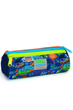 Kids Saks Grafiti Desenli Üç Bölmeli Kalem Çantası 22067