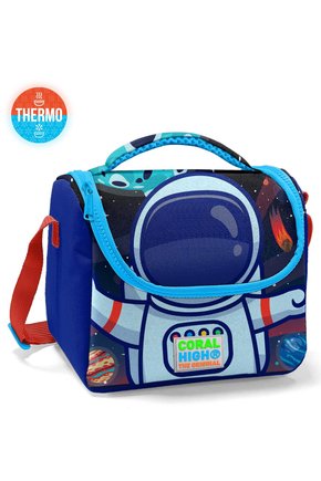 Kids Saks Mavi Astronot Desenli Thermo Beslenme Çantası