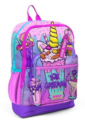 Kids Pembe Mor Milkshake Dondurma Desenli Okul Sırt Çantası 23749