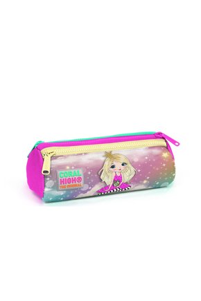 Kids Pembe Su Yeşili Unicornlu Kız Desenli Üç Bölmeli Kalem Çantası 22033