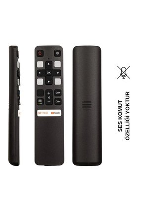 (SES KOMUTSUZ) TCL RC 802V FNR1HTC120 NETFLIX-YOUTUBE TUŞLU SES KOMUTSUZ LCD LED TV KUMANDA