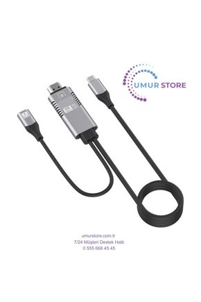 Type-C To HDMI 4K Kablo Pd 3.0 Görüntü Aktarım Kablosu