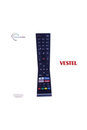 VESTEL İle Uyumlu Uydu Alıcılı Smart Led Tv Kumandası Netflix Primevideo