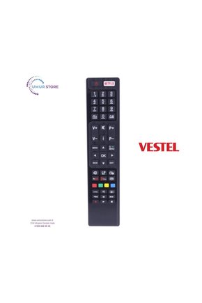 Vestel İle Uyumlu Netflix Youtube Play Tuşlu Lcd Led Tv Kumandası