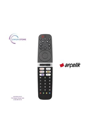 Arçelik İle Uyumlu A40 D 695 B Android LED Tv Kumandası-Mikrofonsuz