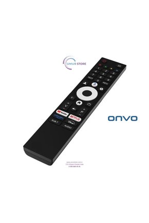 Onvo İle Uyumlu Model 75VQ90F3UA Google QLED Tv Kumandası-Mikrofonlu