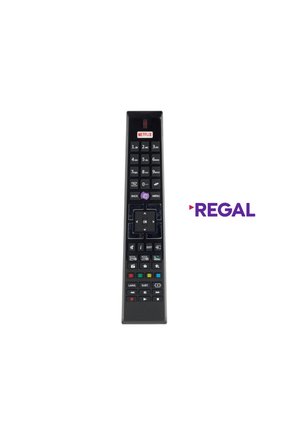 Regal İle Uyumlu Mor Tuşlu Netflix Lcd Led Televizyon Kumandası