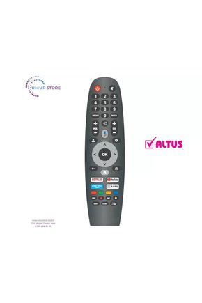 Altus İle Uyumlu AL55 UHD 9823 Smart Led Tv Kumandası-Mikrofonsuz