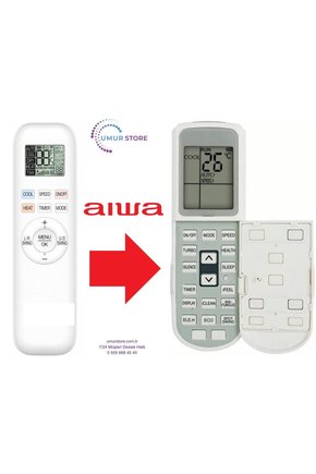 Aiwa Uyumlu Işıklı Ekranlı İnverter Klima Kumandası