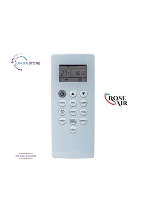 RoseAir AST-24UW4RBTKE02B Uyumlu Duvar Tipi Split Klima Kumandası