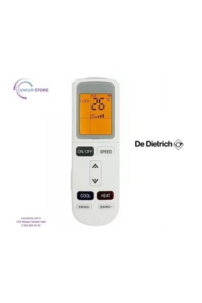 De Dietrich YKR-L201E Uyumlu İnverter Klima Kumandası-Işıklı Ekran