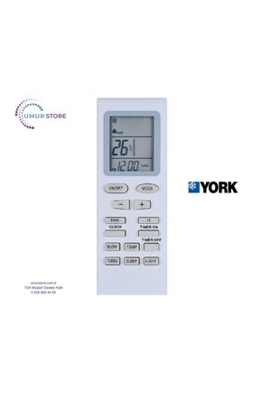 York YAP1F2 Uyumlu Klima Kumandası-Eşdeğer