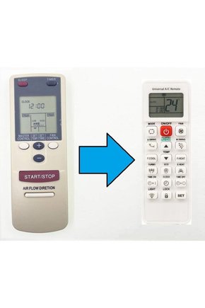 General Fujitsu AR-AB8  AR-AB35 AR-BB9 İle Uyumlu Klima Kumandası