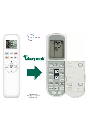 Baymak Elegant Soft Uyumlu Klima Kumandası