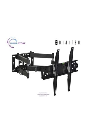 Dijitsu 75 (inç) Uyumlu Hareketli Televizyon Duvar Askı Aparatı-90 Kg Taşıma Kapasitesi
