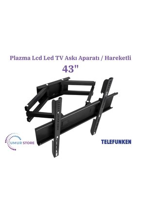 Telefunken 43TU9090 4K Ultra HD Android 108109 Ekran Lcd Led TV Hareketli Duvar Askı Aparatı