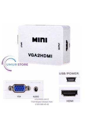 Vga To Hdmi Çevirici Dönüştürücü Adaptör