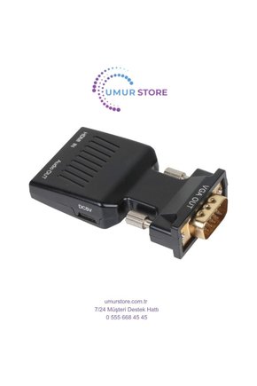 Siyah Vga Erkek To Hdmi Dişi Dönüştürücü