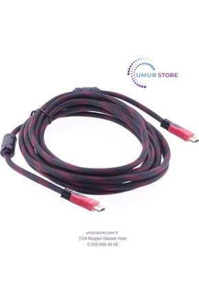 HDMI Kablosu Gold 1.4V 3D 4K Örgülü 5mt