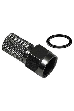 Siyah Contalı RG6U6 22mm 1.Kalite F Konnektör (100lü Poşet)